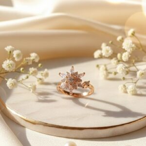 Rose Gold Spinning Flower Ring